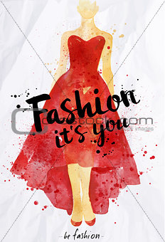 Watercolor poster lettering fashion its you