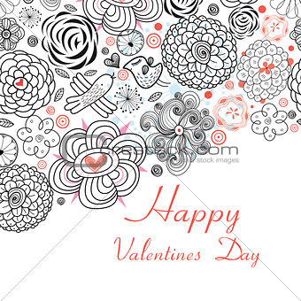 Floral Design Cards for Valentine s day holiday