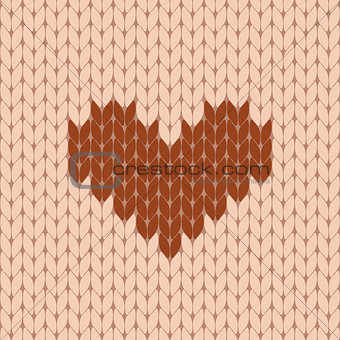 Knitted heart seamless pattern