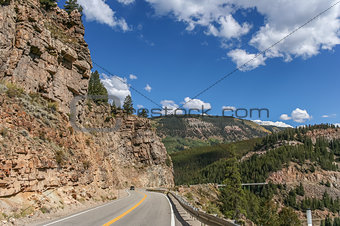 Road trough the Rocky Mountains in Colorado