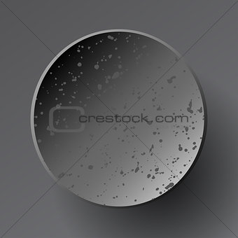 Papercut abstract round black banner