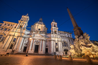 Rome, Italy: Piazza Navona, Sant'Agnese in Agone Church Navona