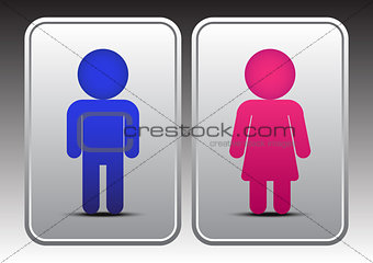 Male and Female Restroom Icon
