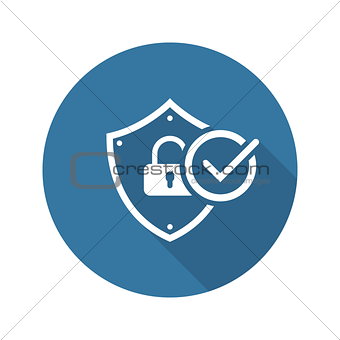Security Status Icon. Flat Design.