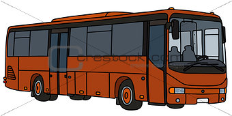 Red-brown bus