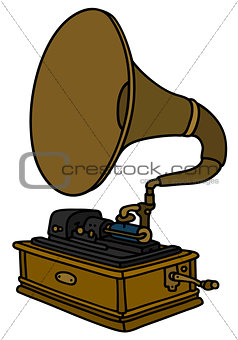 Vintage horn gramophone