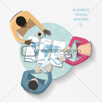 Business travel meeting concept