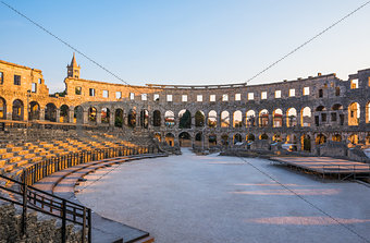 Ancient Roman Amphitheater in Pula, Croatia