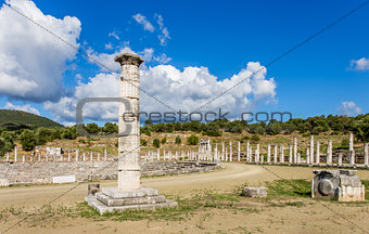 honor column in Ancient Messina,  Greece
