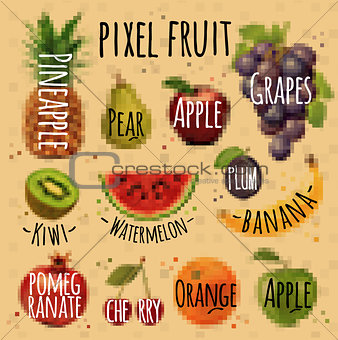 Pixel fruit kraft