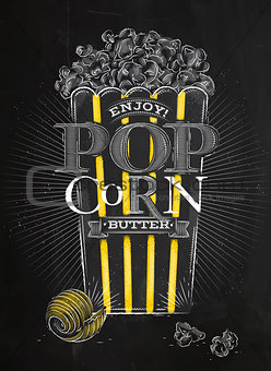 Poster popcorn butter black