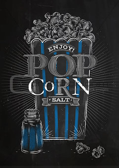 Poster popcorn salt black