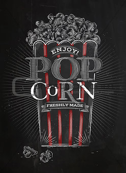 Poster popcorn black