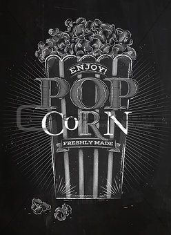 Poster popcorn chalk