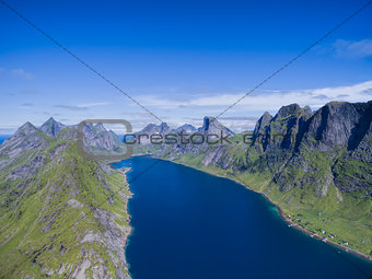 Aerial fjord
