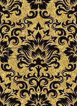 floral golden wallpaper