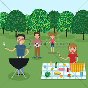 Happy family picnic