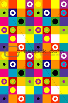 Squares and dots background