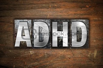ADHD Concept Metal Letterpress Type