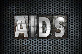 AIDS Concept Metal Letterpress Type