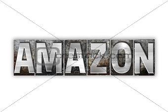 Amazon Concept Isolated Metal Letterpress Type