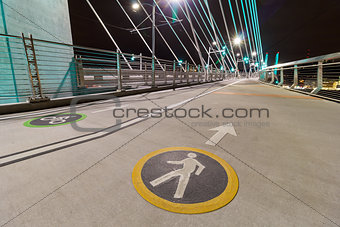 Cyclist and Pedestrian Lanes on Tilikum Crossing Bridge