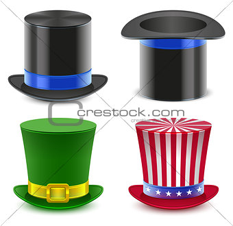Set hat magician cylinder. Uncle Sams hat
