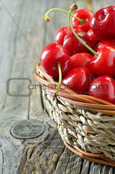 red sweet cherries