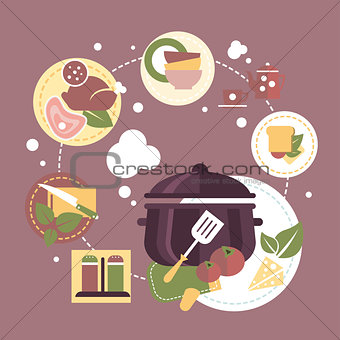 Cooking Dishes Vector Infographics