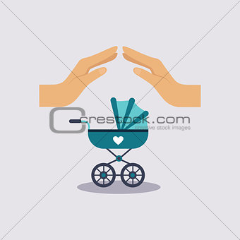 Baby Insurance Vector Illustartion