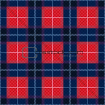 Rectangular seamless pattern in blue and red colors