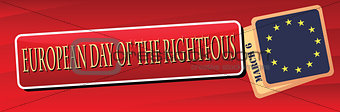 Banner European Day of the Righteous