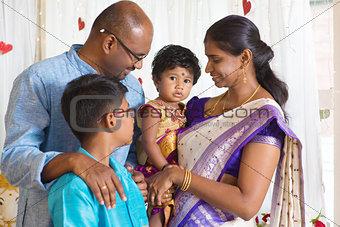 Traditional Indian family portrait.