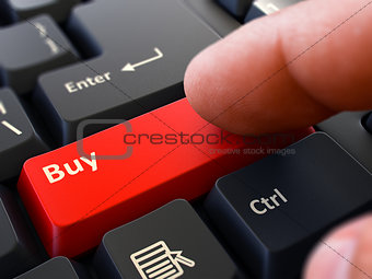 Buy - Written on Red Keyboard Key.