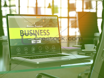 Laptop Screen with Business Concept.
