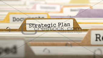 File Folder Labeled as Strategic Plan.