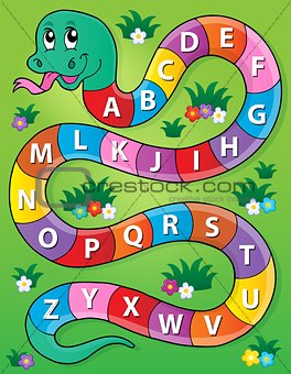 Snake with alphabet theme image 2