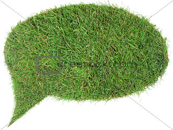 Grass Speech Balloon Cutout