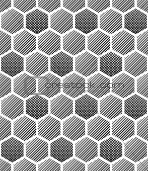Seamless hexagons texture. Honeycomb pattern. 