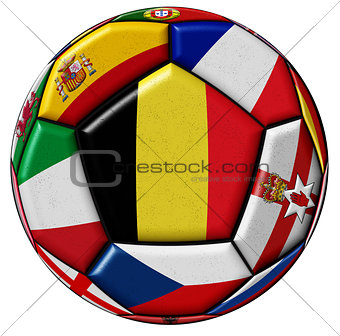 Ball with flag of Belgium in the center
