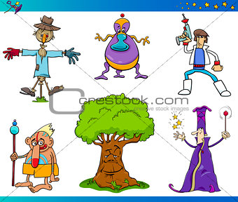fantasy cartoon characters set