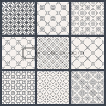 Eastern backgrounds seamless patterns