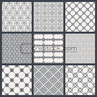 Vintage backgrounds in Arabic style. Black and white