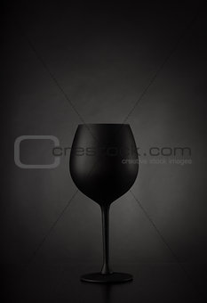 Black glass of wine