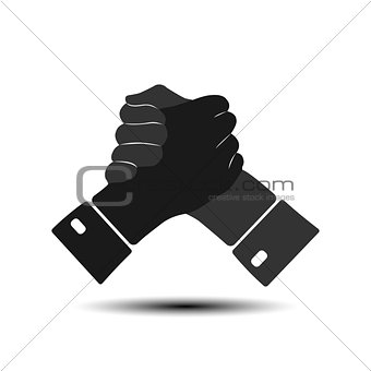 Icon handshake vector.