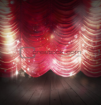 Red curtains theater