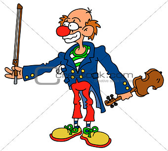 Clown with a violin