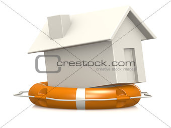 Life buoy with house