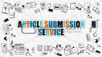 Article Submission Service in Multicolor. Doodle Design.