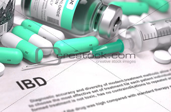 Diagnisis - IBD. Medical Concept with Blurred Background.